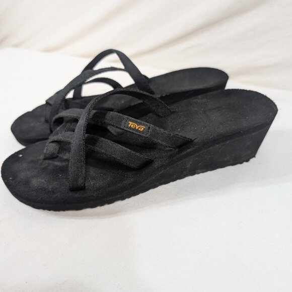 Teva Black Strappy Mush Sandals - Picture 2 of 4
